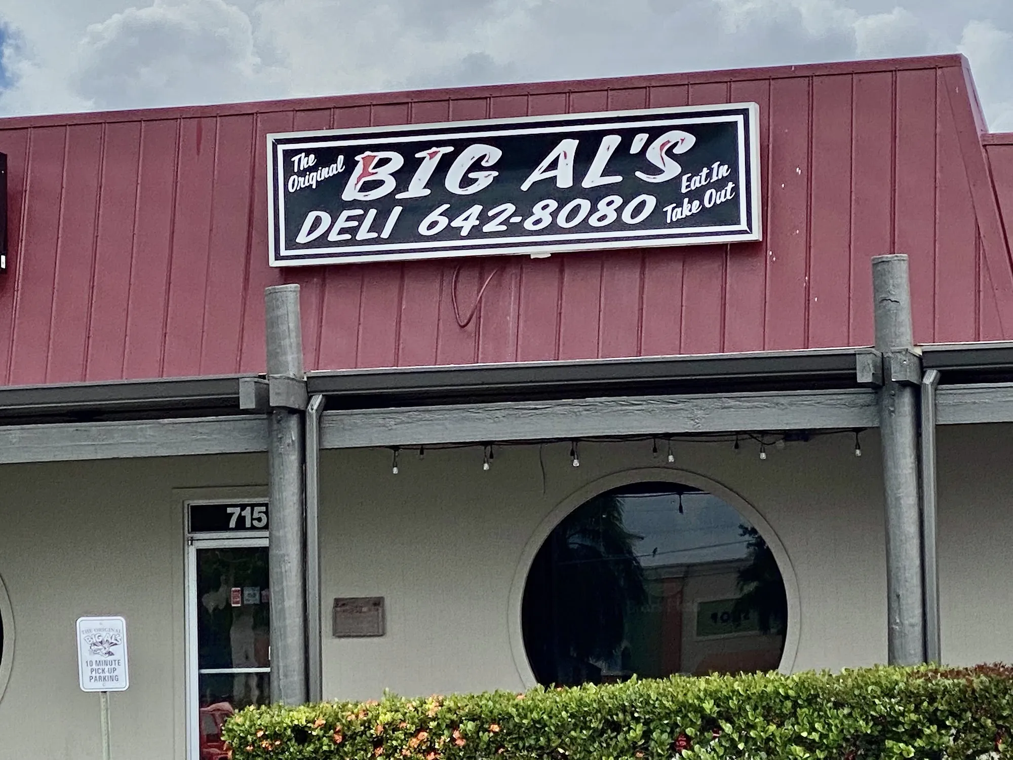 Big Al's Deli storefront sign