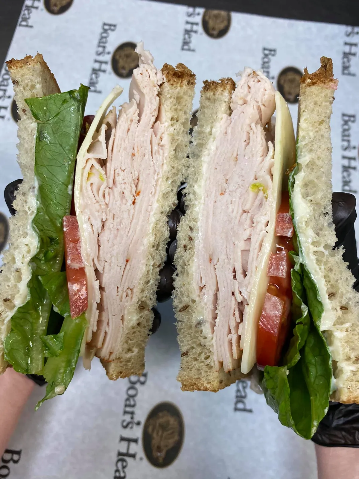 Wrap cut in half